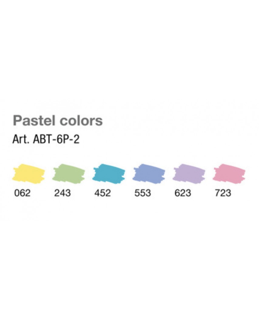 Set 6 rotuladores PASTEL colors - Tombow