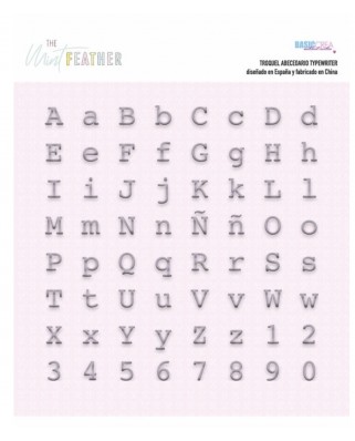 Troquel abecedario typewriter Eres Arte  - The Mint Feather