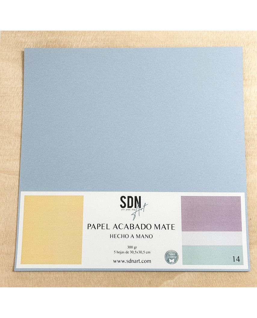 Papel Alta Calidad Azul Cielo 14