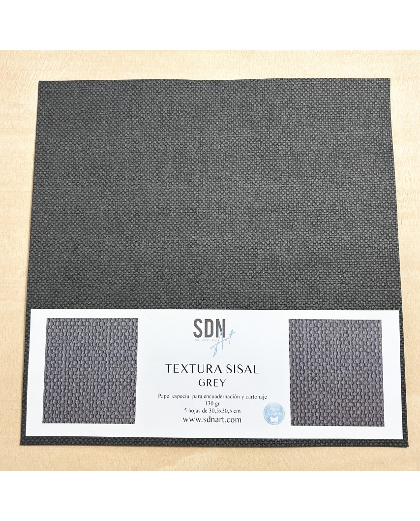 Papel Textura Sisal Gris